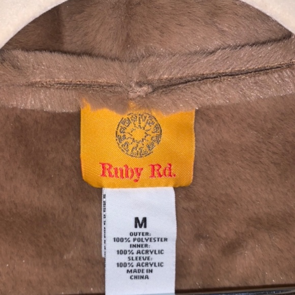 NWT Faux Suede & Fur Jacket by Ruby Rd, Tan, Size Medium, Very soft - Picture 6 of 6
